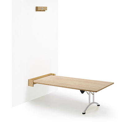 Mesa plegable de pared 60 x 40 x 20 cm color madera