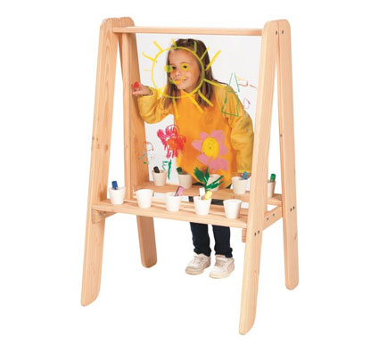 Caballete de mesa de madera de doble cara de 80 piezas para niños