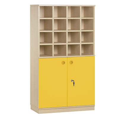 Basic Cupboard 16 Pigeonholes Doors, How To Lock Billy Bookcase