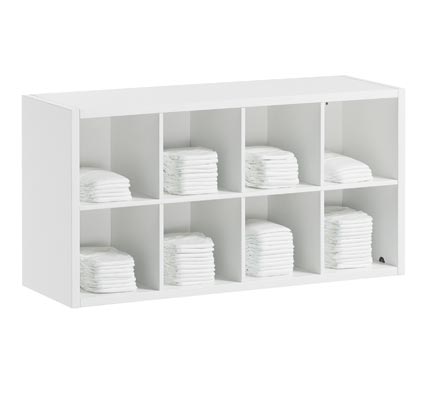 Mueble blanco para pañales 8 casillas