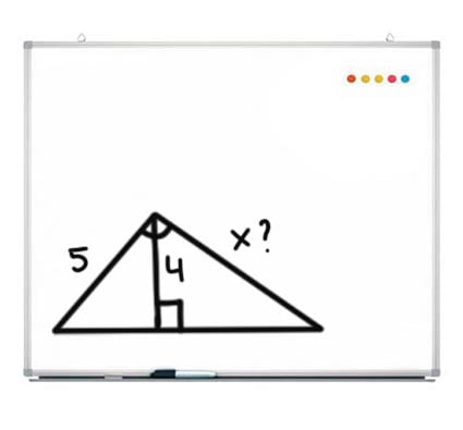 Magnetic whiteboard 120x150 series basic HERMEX