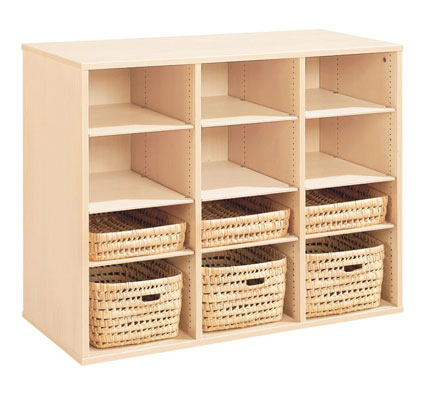Mueble de almacenaje alt.: 81 kit cestas para colocar (6 cestas - 9  repisas) el conjunto