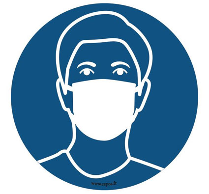 Pegatina mural de prevención mascarilla obligatoria la unidad | Hermex