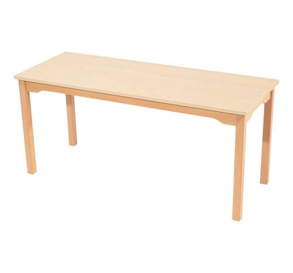 Mesa tablero de melamina - patas de madera - recta la unidad