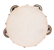 Tambourin en cuir 8 paires de cymbales