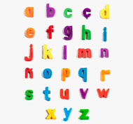 Las letras minusculas pequeñas 3.2 cm- lote de 155