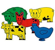 Décorations d'animaux géants  la ferme