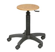 Adjustable stool with wheels