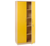 Basic jumbo cupboard 4 shelves + doors + lock