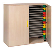 Cupboard for stackable beds