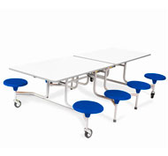 Table dépliable rectang. 8 sièges tableau hauteur 74 cm