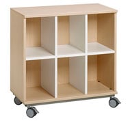 Meuble combi 6 casiers horizontaux + roue