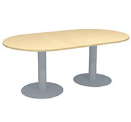 Table de réunions abatible ovale 200 x 100 pied en colonne