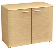 Meuble direction h.73 avec 1 étagère et portes couleur Chene