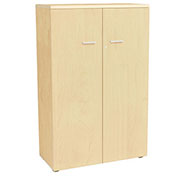 Armoire direction h.142 avec 3 étagères et grandes portes couleur érable