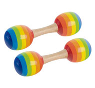 Maracas doubles en couleurs