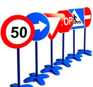 Panneaux de signalisation routière