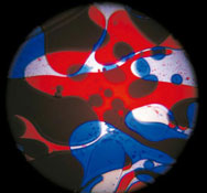 Disco efecto lava azul / rojo