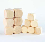 Cubes 5 cm jeu heuristique lot de 6
