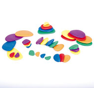 Construction de pierres colorées