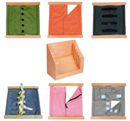 Set de 6 cadres + stand pour stocker montessori
