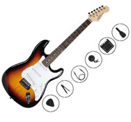Guitarra electrica con amplificador