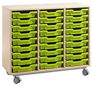 Meuble kappa nº13 avec 27 cuvettes arc en ciel petites