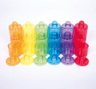 Petits pots translucides avec couvercles