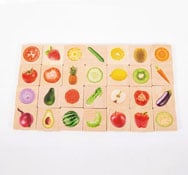 Mémo réaliste les paires fruits et légumes