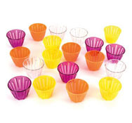 Petits gobelets en acrylique transparent