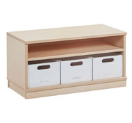 Meuble base petit avec trois bacs moyens