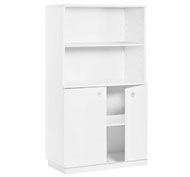 Armoire moyenne avec socle white2 avec 3 étagères et porte