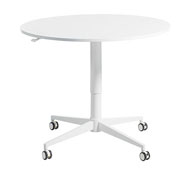Adjustable round table moove2  diam. 100 with wheels