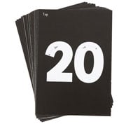 Cartes des numéros mini-ardoises avec lumière