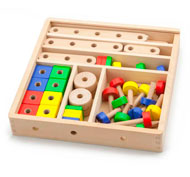 Construcció técnica de madera con caja set de 53 piezas