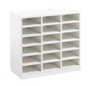 Meuble white2 18 casiers de 24 x 9,5 cm