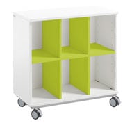Meuble white2 + 6 casiers horizontaux + roue
