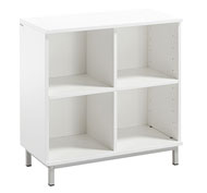 Meuble white2 4 casiers de 37 x 32 cm+ roue