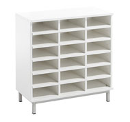 Meuble white2+  18 casiers de 24 x 9.5 cm+ 4 pieds