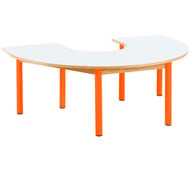Table white en u 150 x 100 t1
