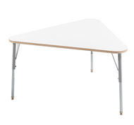Table  up & down de forme triangulaire 120x120x120 réglable en hauteur Blanc