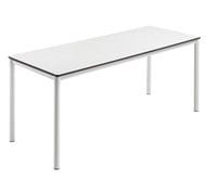 Table rectangulaire Menorca 180 x 70 fixe T6 Blanc/blanc