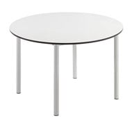 Table ronde Menorca diam 120 cm fixe T6 Blanc/blanc