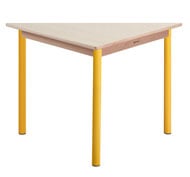 Table mix triangulaire 120 x 85 x 85 t0 Hêtre/jaune