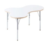 Table up & down forme trèfle 160 x 133. réglable en hauteur Blanc