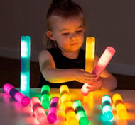Tubes lumineux interactifs - Lot de 12