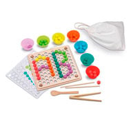 Jeux de billes je construis des motifs multicolore