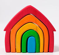 La forme de la maison s’adapte aux tailles colorées Lot de 5 pièces