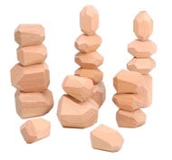 Mini taille roches en bois naturel Lot de 20 pièces