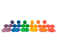 L’ensemble heuristique arc-en-ciel rond Lot de 30 pièces